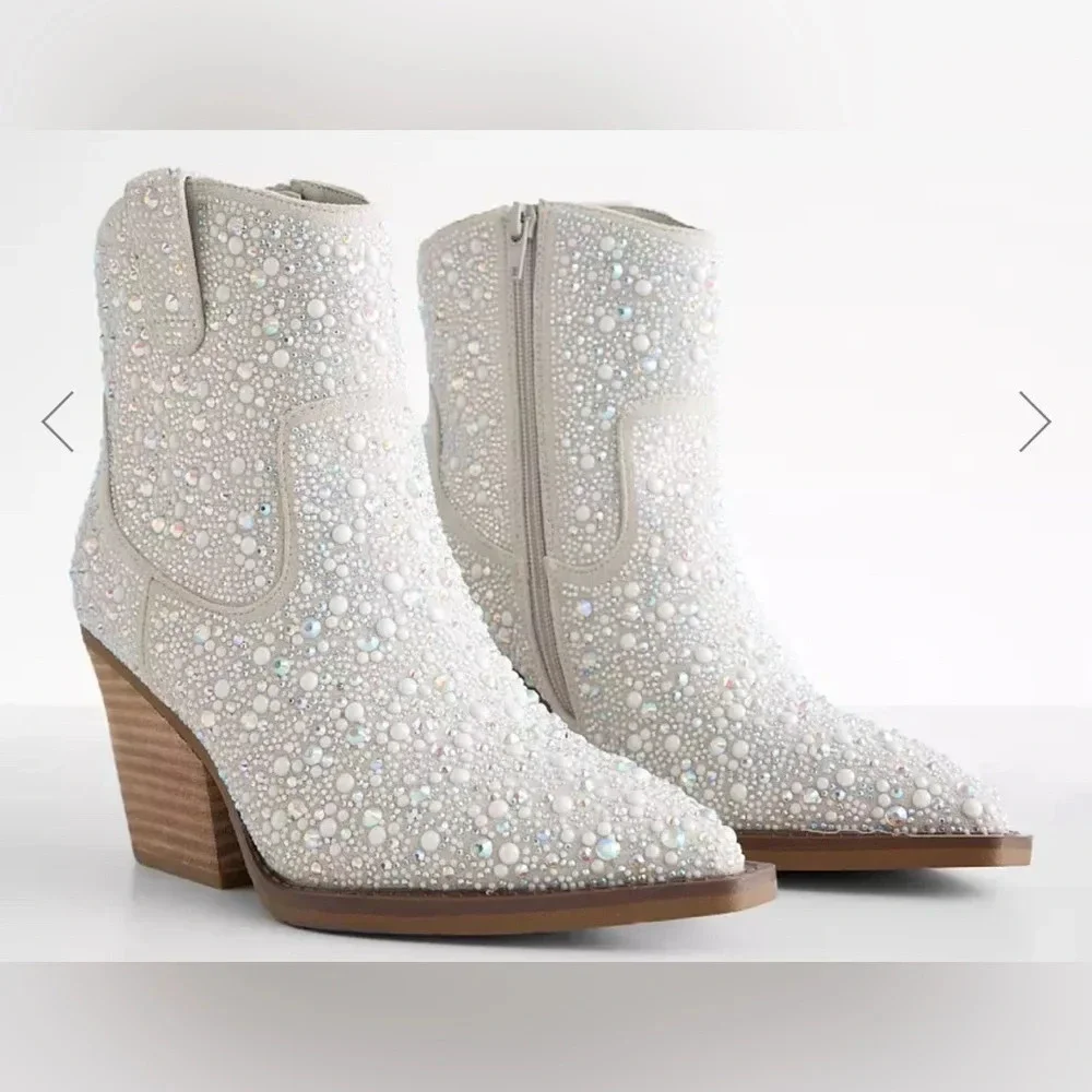 Kady Glitz Western Ankle Boot, Sz 7 NWOB - Picture 1 of 9